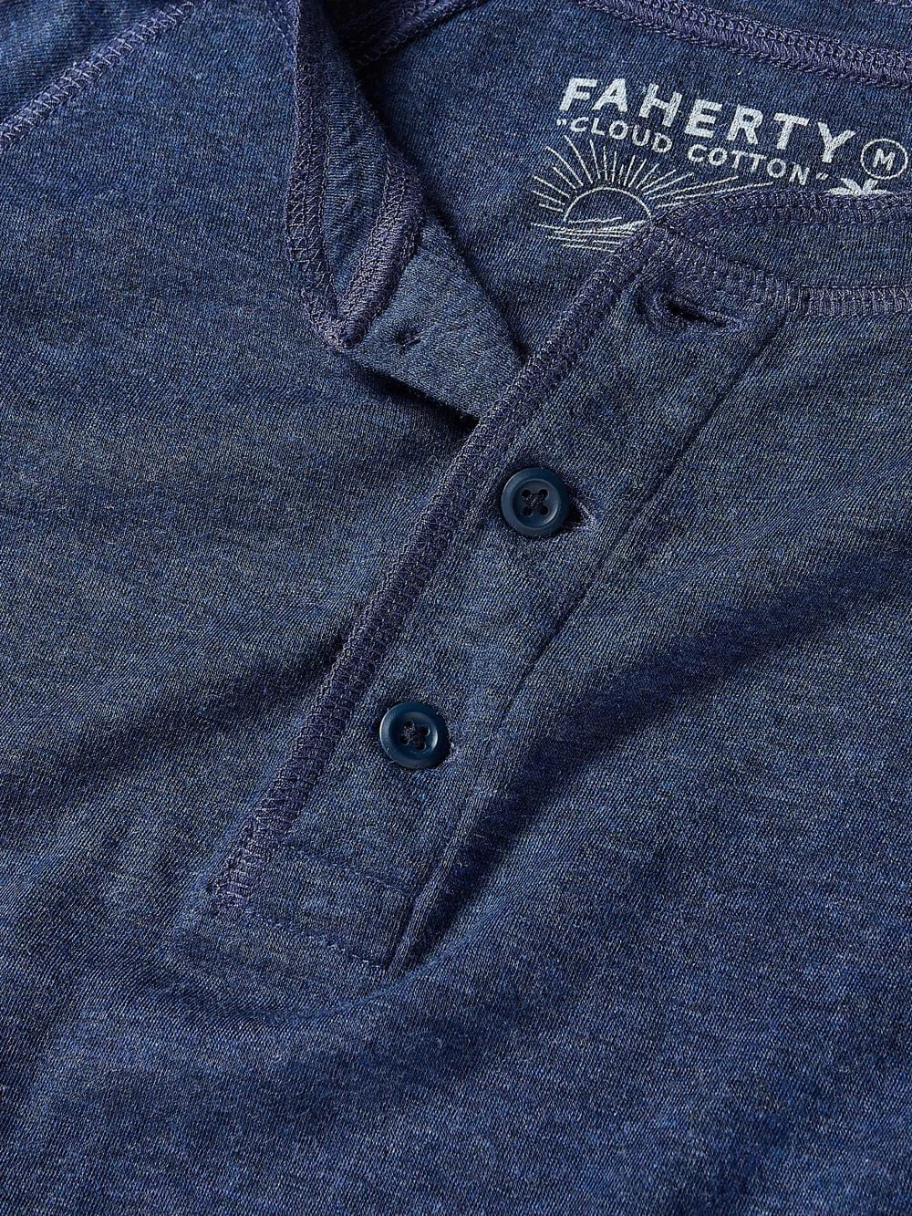 Faherty T-Shirts Long-Sleeve Cloud Henley