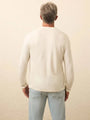 Faherty T-Shirts Long-Sleeve Cloud Henley - Ivory Heather