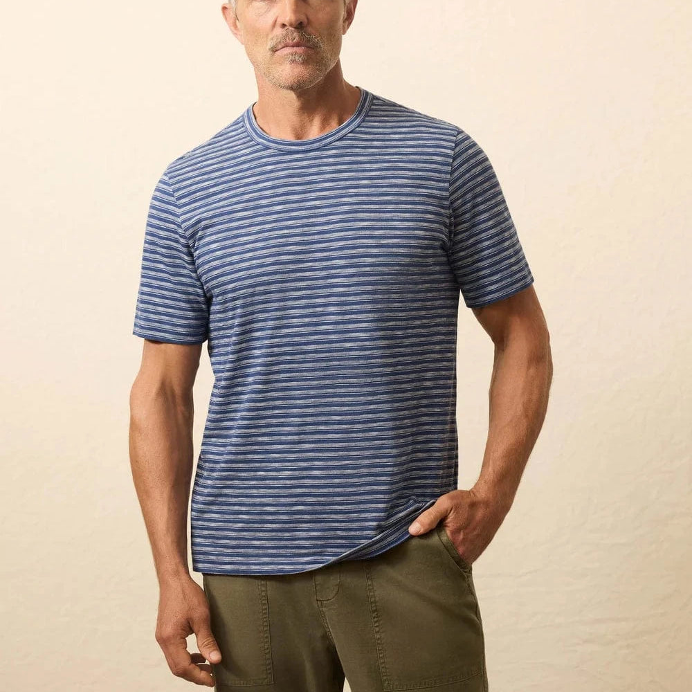 Faherty T-Shirts River Rapids Stripe / S Sunwashed Regenerative Tee