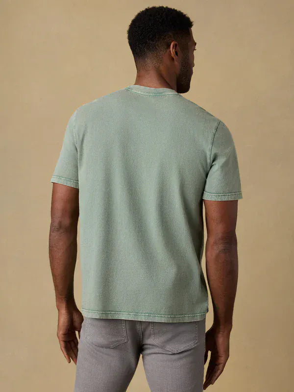 Faherty T-Shirts Short-Sleeve Recycled Cotton Tee in Coastal Sage