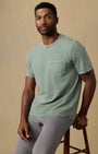 Faherty T-Shirts Short-Sleeve Recycled Cotton Tee in Coastal Sage