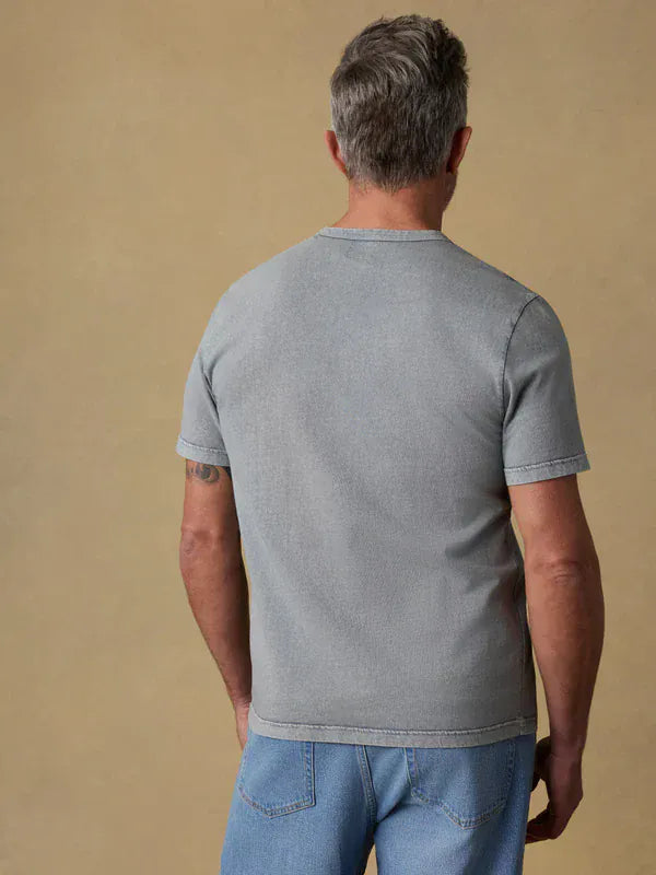 Faherty T-Shirts Short-Sleeve Recycled Cotton Tee in Lakeshore Grey