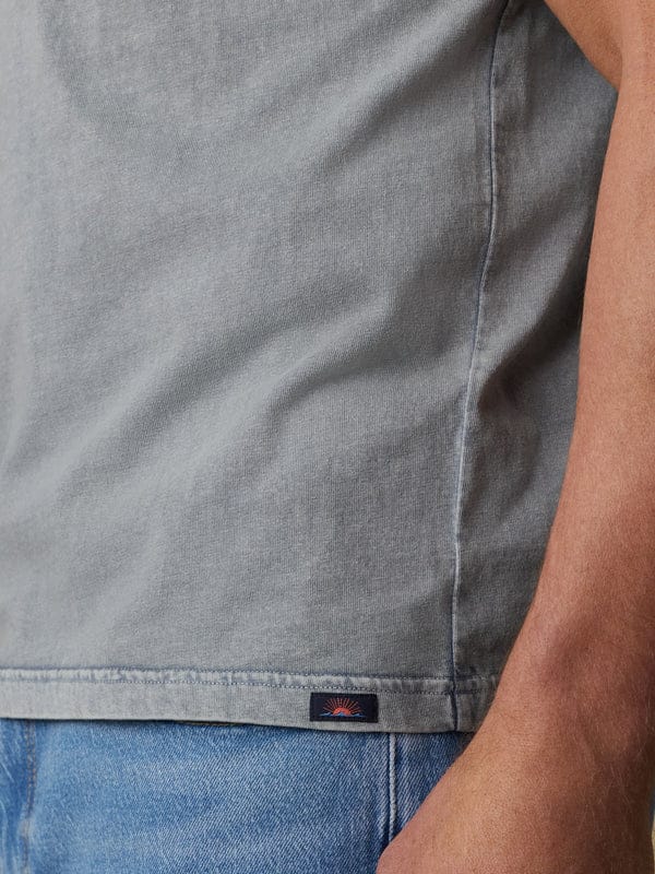 Faherty T-Shirts Short-Sleeve Recycled Cotton Tee in Lakeshore Grey