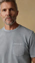 Faherty T-Shirts Short-Sleeve Recycled Cotton Tee in Lakeshore Grey
