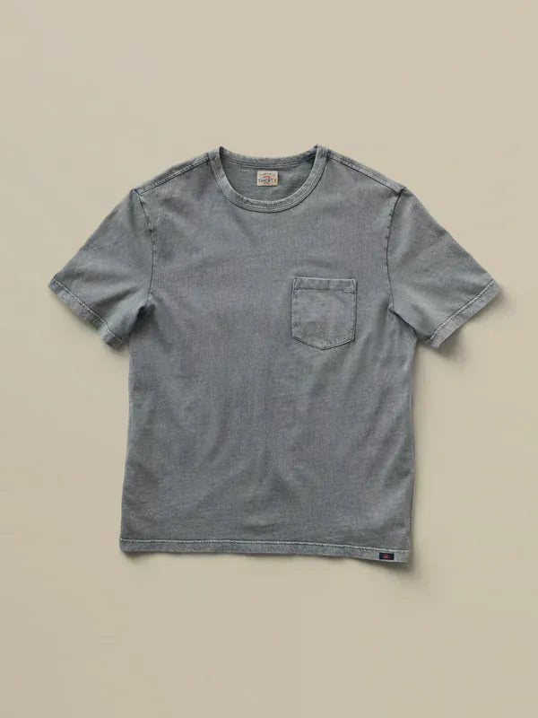 Faherty T-Shirts Short-Sleeve Recycled Cotton Tee in Lakeshore Grey