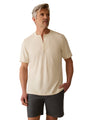 Faherty T-Shirts Short-Sleeve Sunwashed Henley - Island Dune Heather