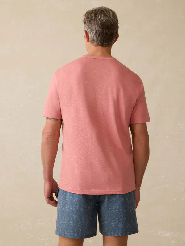 Faherty T-Shirts Sunwashed Pocket Tee in Faded Flag