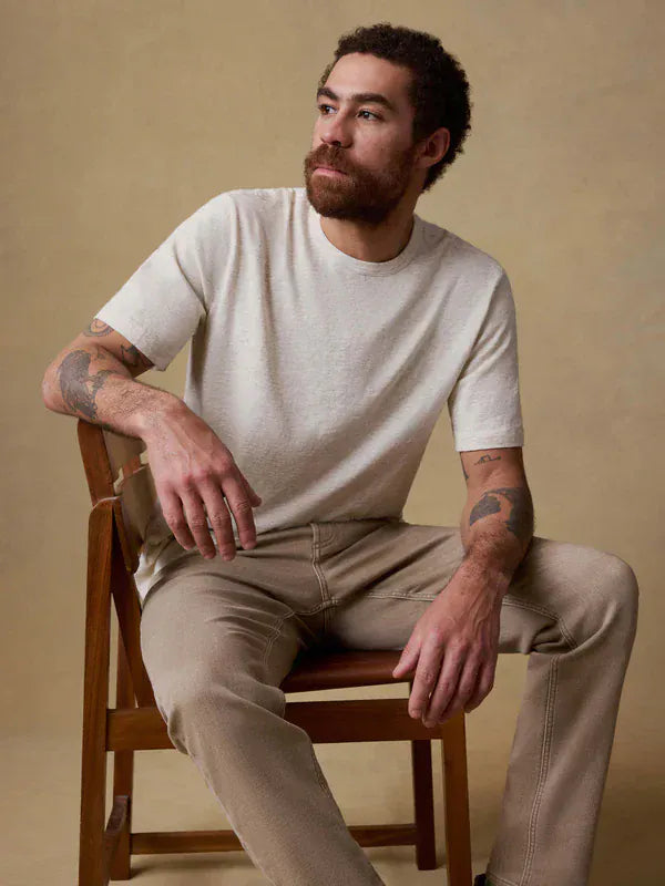 Faherty T-Shirts Sunwashed Pocket Tee in Island Dune Heather