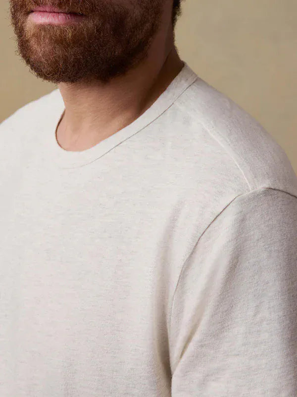 Faherty T-Shirts Sunwashed Pocket Tee in Island Dune Heather