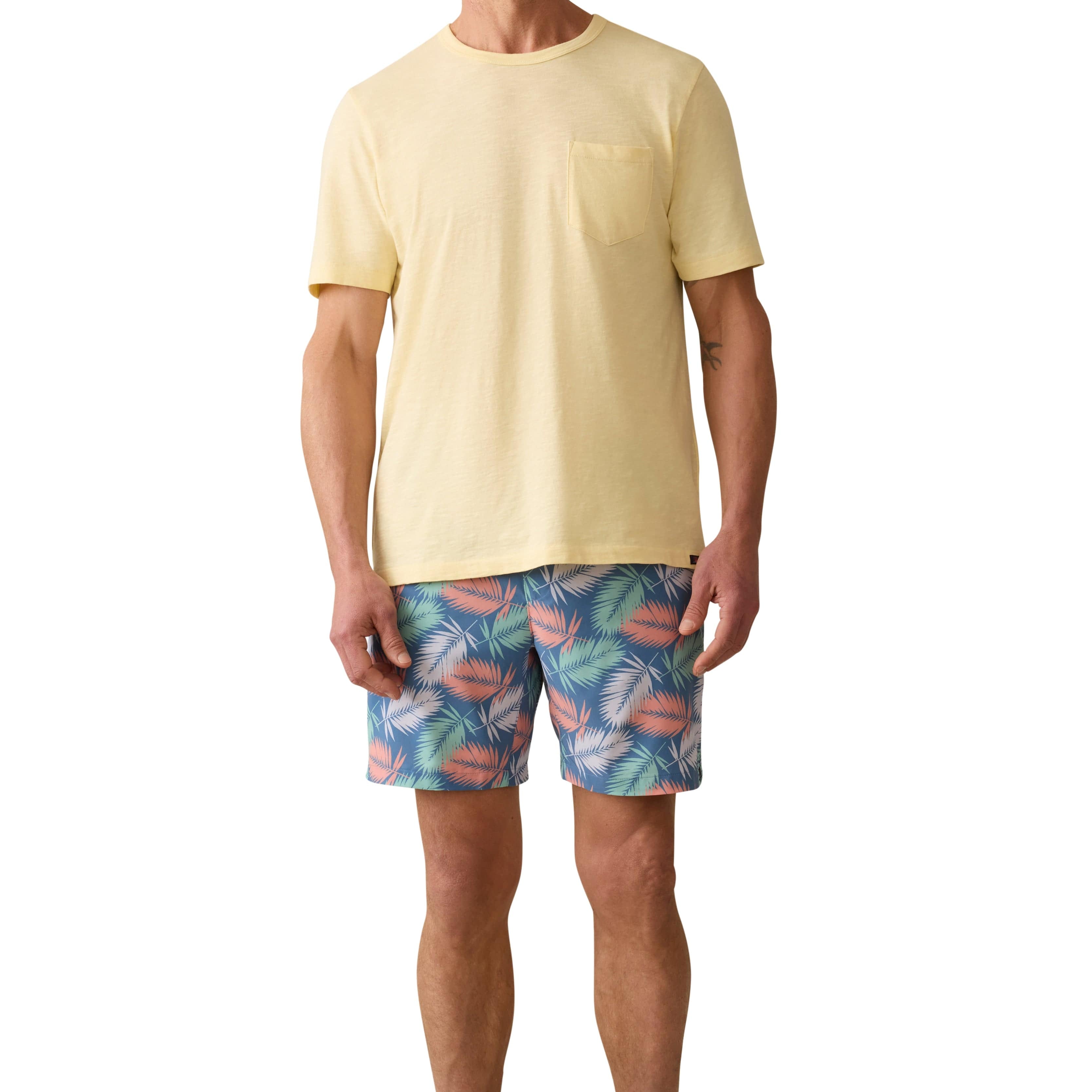 Faherty T-Shirts Sunwashed Pocket Tee - Isle Sun