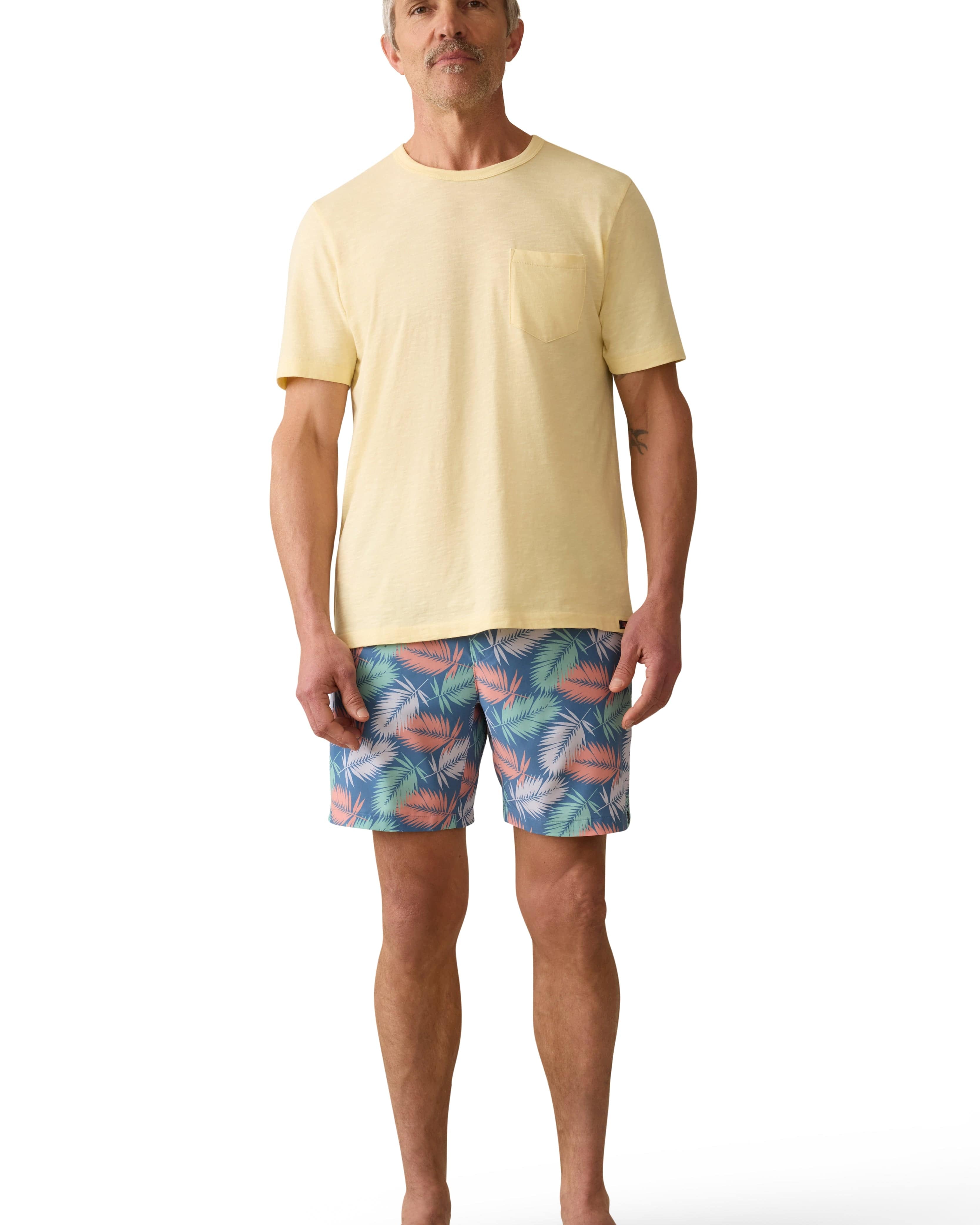 Faherty T-Shirts Sunwashed Pocket Tee - Isle Sun