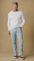 Faherty T-Shirts Sunwashed Slub Henley in White