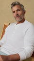 Faherty T-Shirts Sunwashed Slub Henley in White
