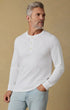 Faherty T-Shirts Sunwashed Slub Henley in White