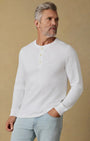 Faherty T-Shirts Sunwashed Slub Henley in White