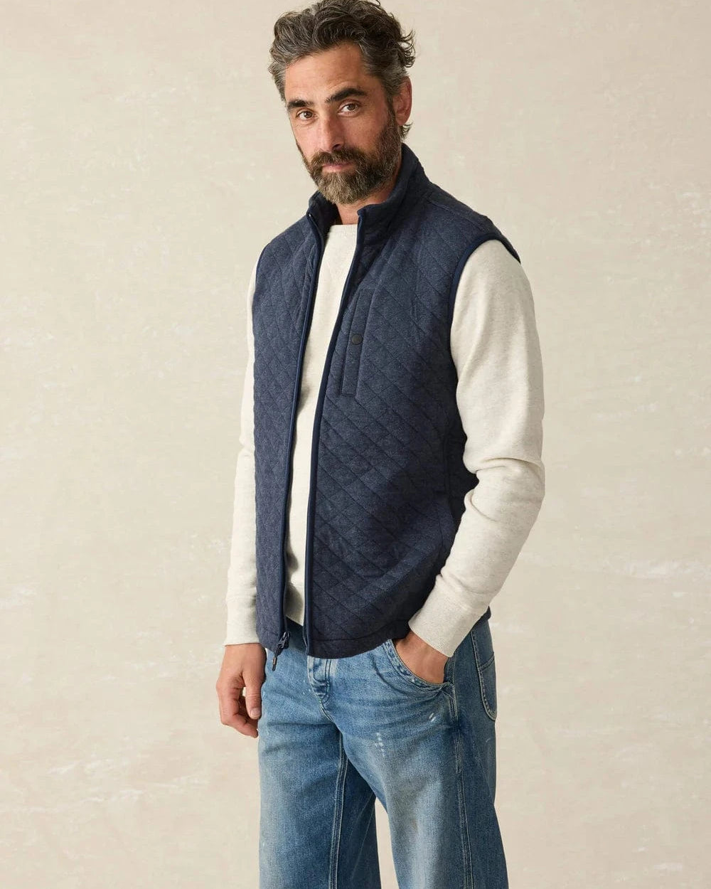 Faherty Vest NYM / S Epic Quilted Fleece Vest