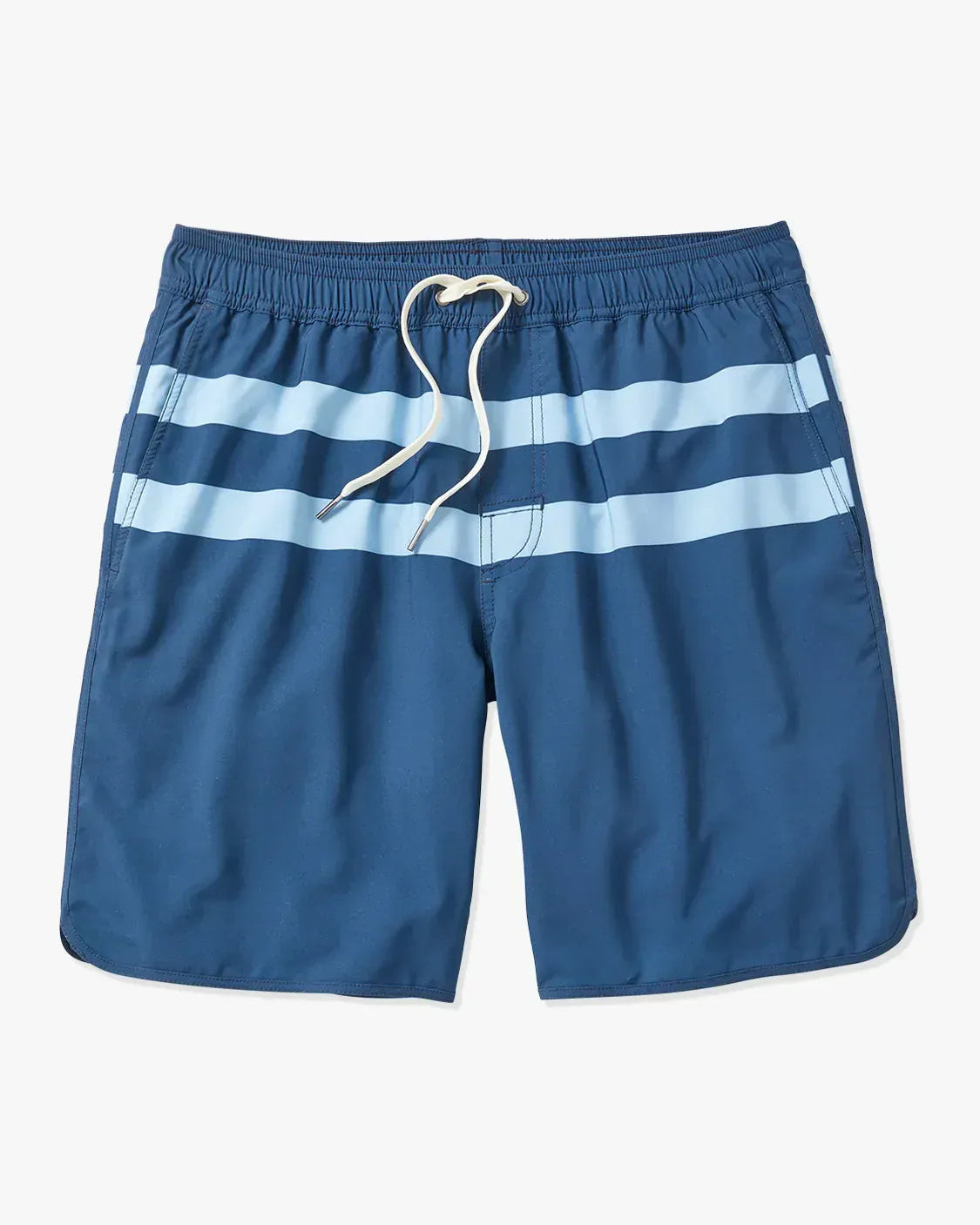 Fair Harbor Swimwear Anchor Swim Short in Light Blue Stripe