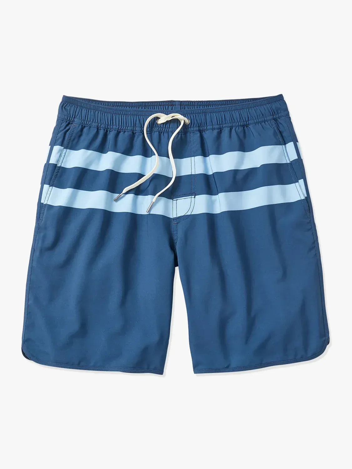 Fair Harbor Swimwear Anchor Swim Short in Light Blue Stripe
