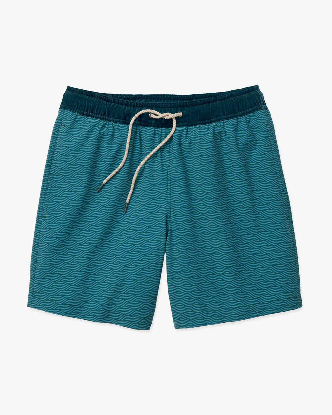 Fair Harbor Swimwear Bayberry Trunk in Sky in Green Wave