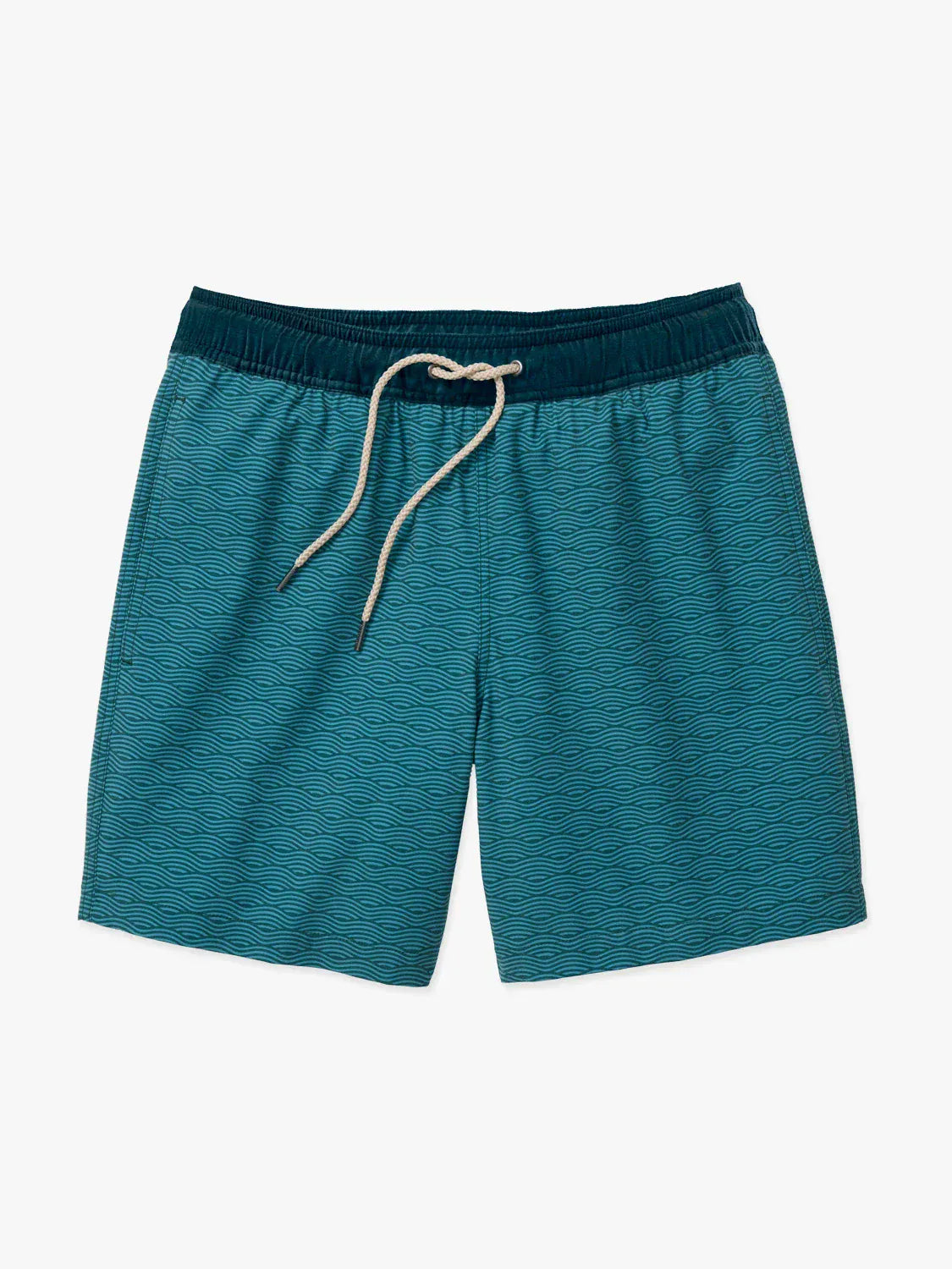 Fair Harbor Swimwear Bayberry Trunk in Sky in Green Wave
