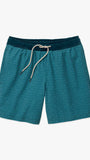 Fair Harbor Swimwear Bayberry Trunk in Sky in Green Wave
