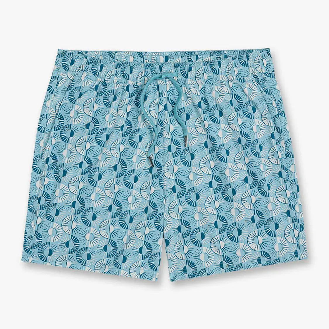 Fair Harbor Swimwear Bungalow Trunk in Bay Blue Sunburst