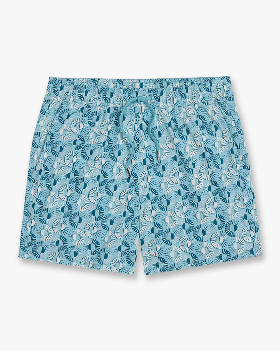 Fair Harbor Swimwear Bungalow Trunk in Bay Blue Sunburst