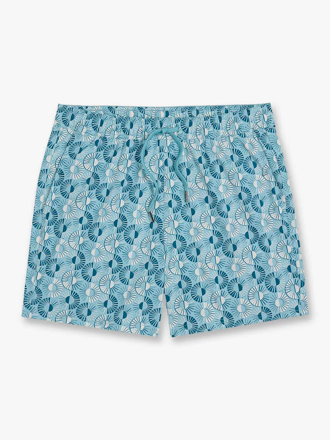 Fair Harbor Swimwear Bungalow Trunk in Bay Blue Sunburst