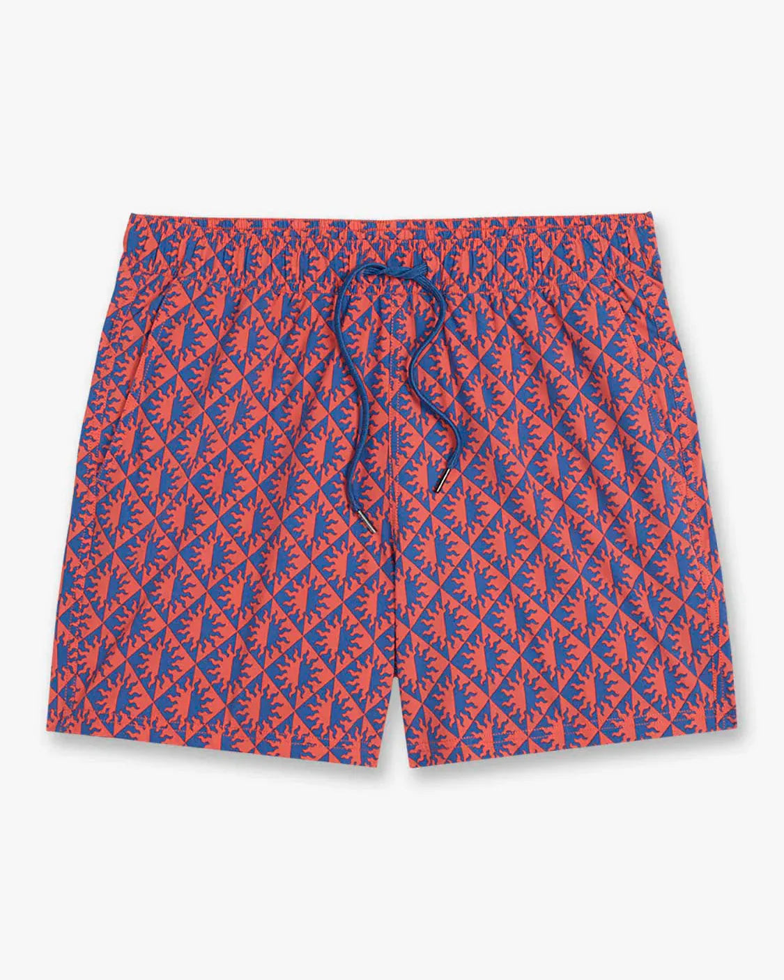 Fair Harbor Swimwear Bungalow Trunk in Cobalt Suns