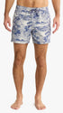 Fair Harbor Swimwear Bungalow Trunk in Silver Palms