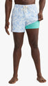 Fair Harbor Swimwear Bungalow Trunk in Sky Blue Leaves