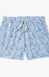 Fair Harbor Swimwear Bungalow Trunk in Sky Blue Leaves
