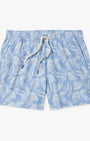 Fair Harbor Swimwear Bungalow Trunk in Sky Blue Leaves