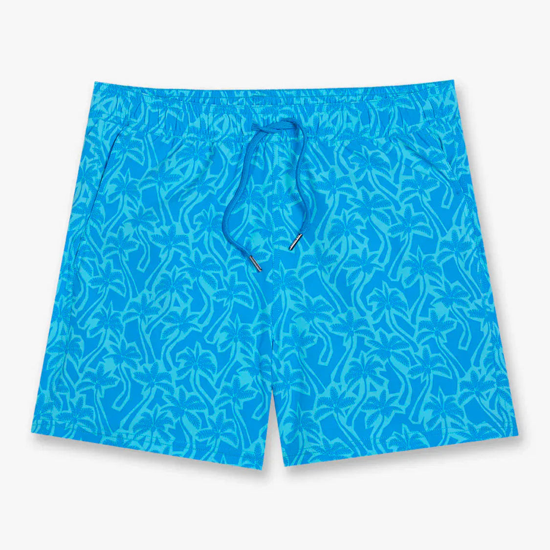 Fair Harbor Swimwear Bungalow Trunk in Turquoise Cutout Palm