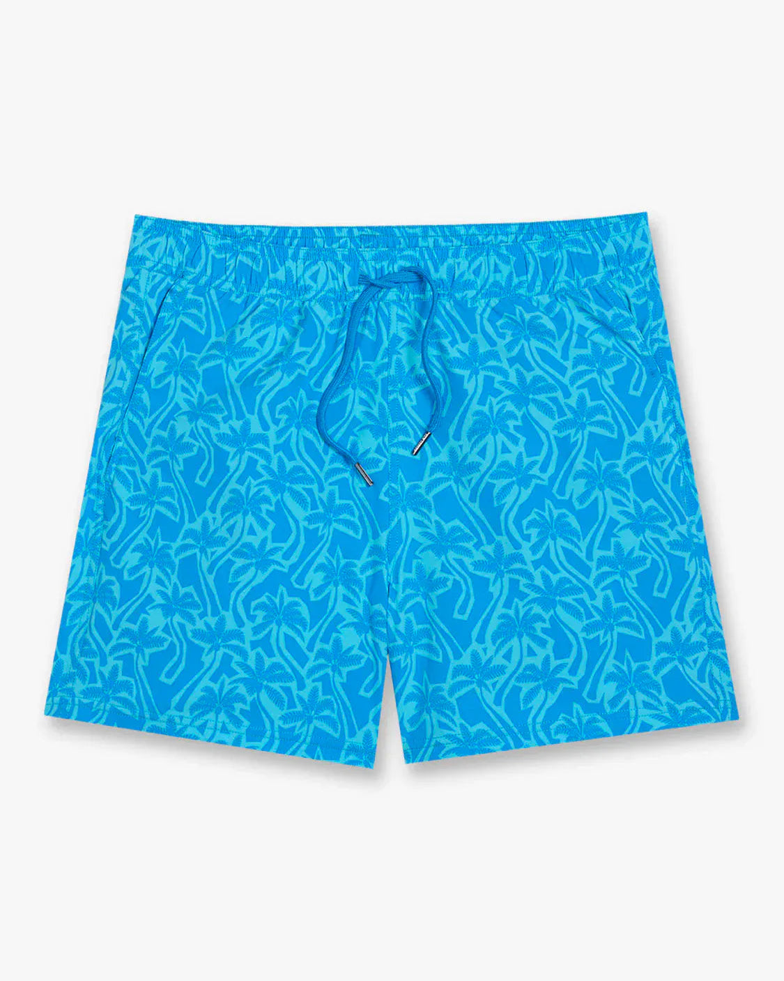 Fair Harbor Swimwear Bungalow Trunk in Turquoise Cutout Palm