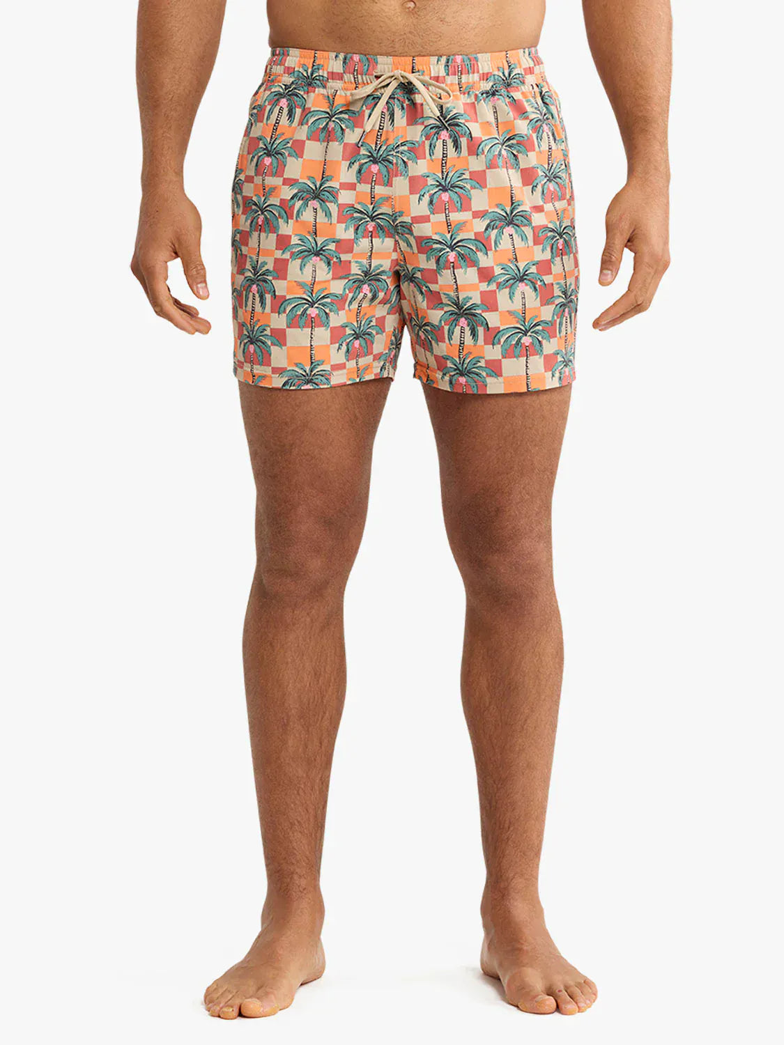 Fair Harbor Swimwear Checkered Palm Bungalow Trunk