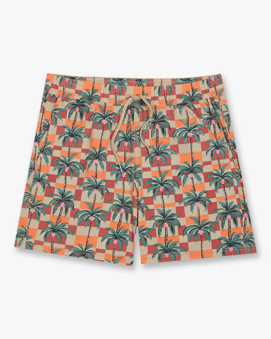 Fair Harbor Swimwear Checkered Palm Bungalow Trunk