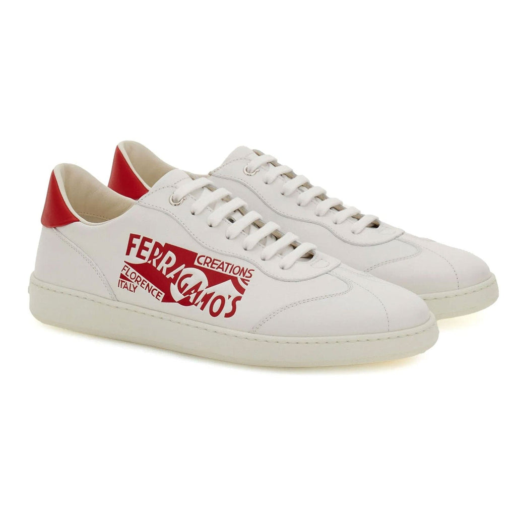 Ferragamo Shoes Achille T-toe Vintage Logo Retro Sneaker