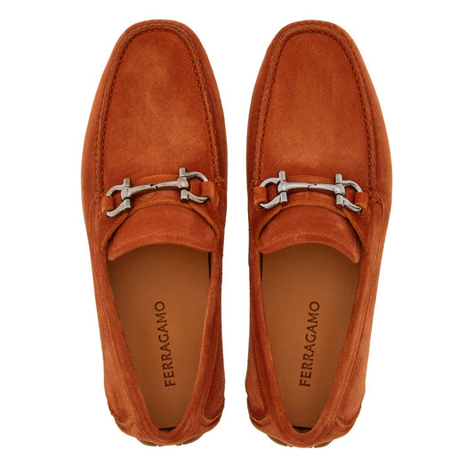 Ferragamo Shoes Parigi Suede Driver