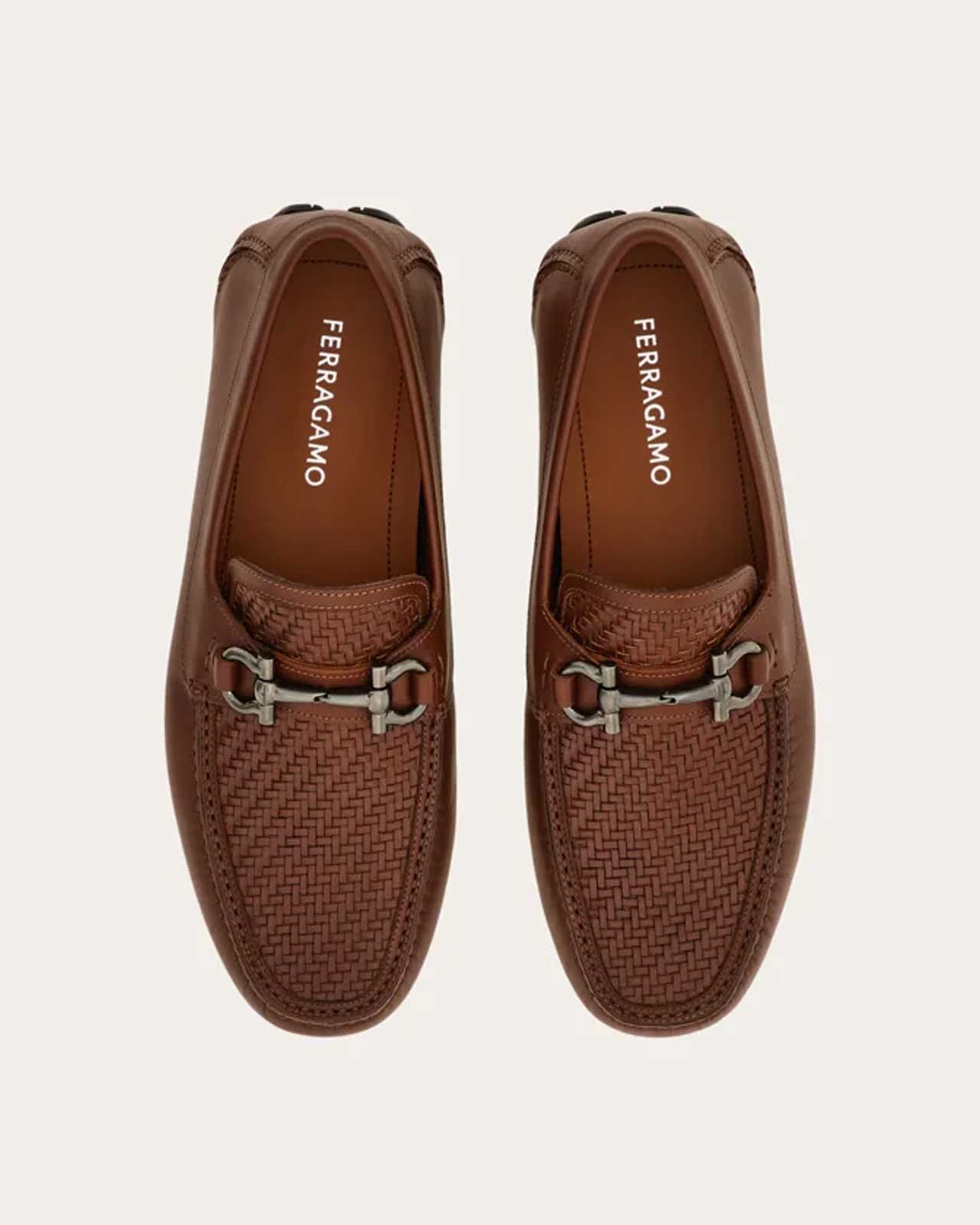 Ferragamo Shoes Parigi Woven Gancini Driver