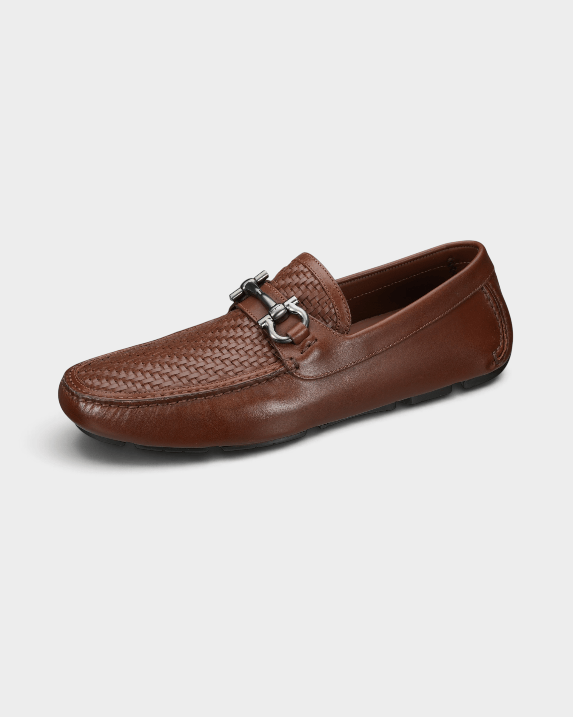 Ferragamo Shoes Parigi Woven Gancini Driver