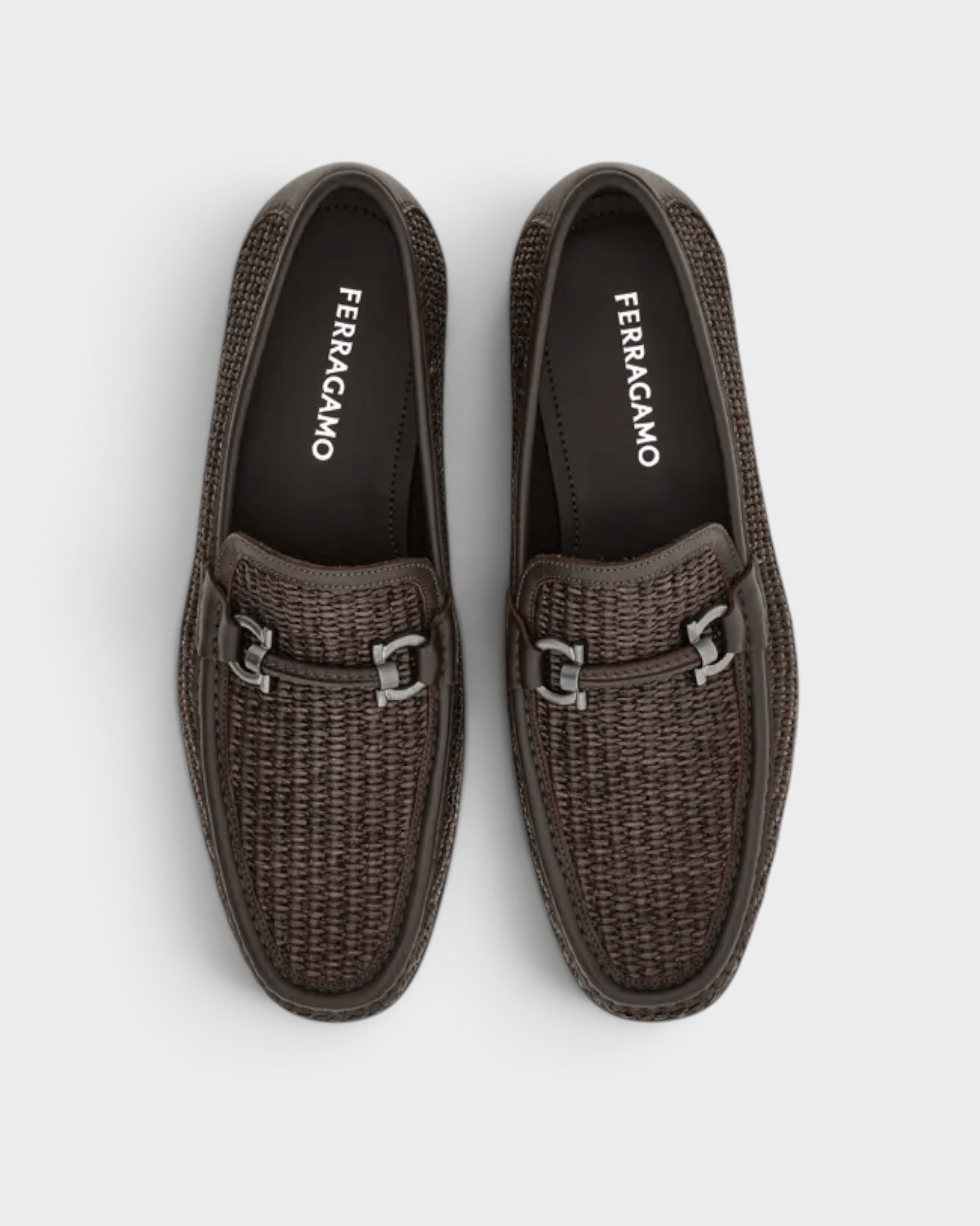 Ferragamo Shoes Supreme Tex Rafia Gancini Loafer