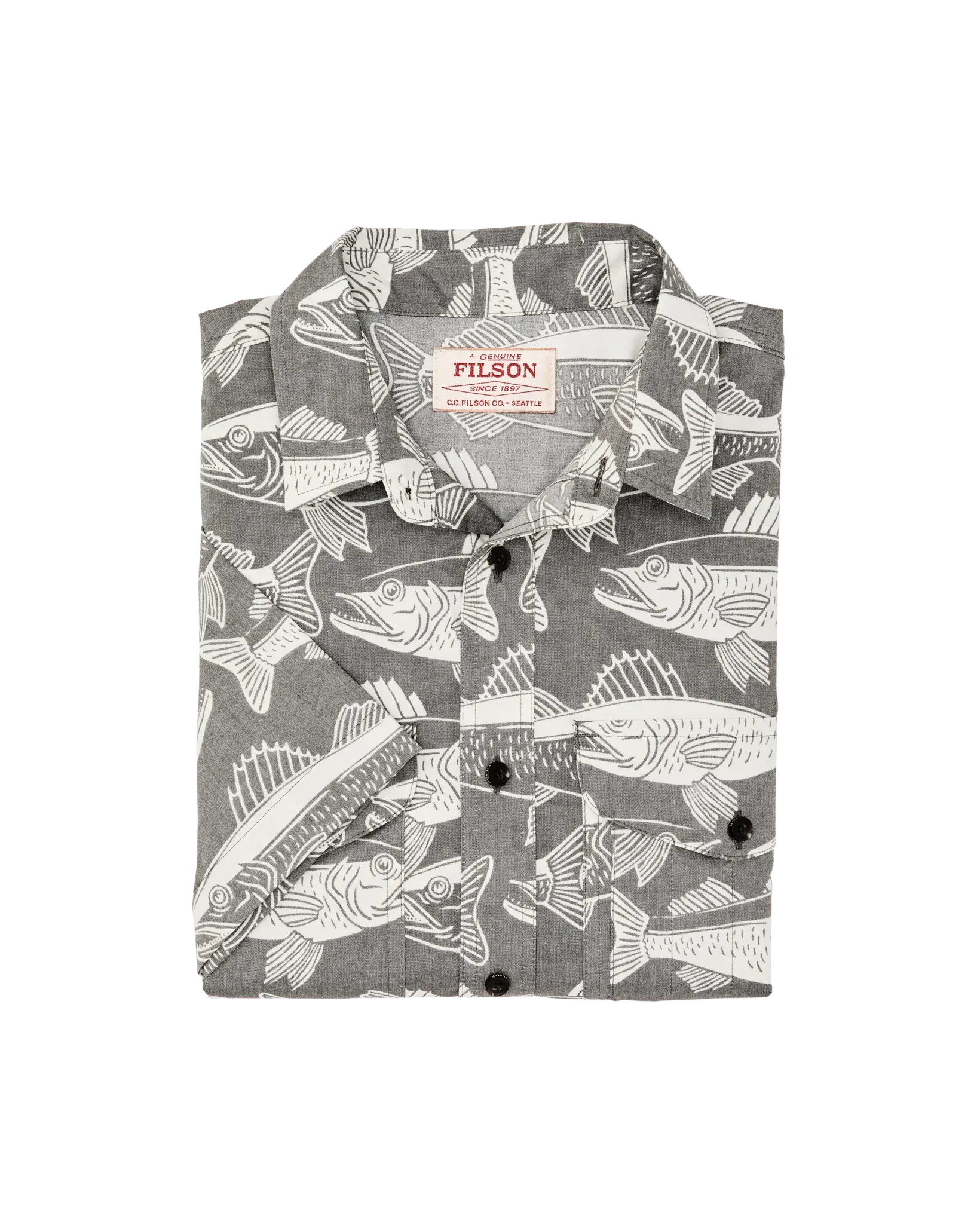 Filson Camp Shirt Twin Lakes Short Sleeve Sport Shirt in Beluga