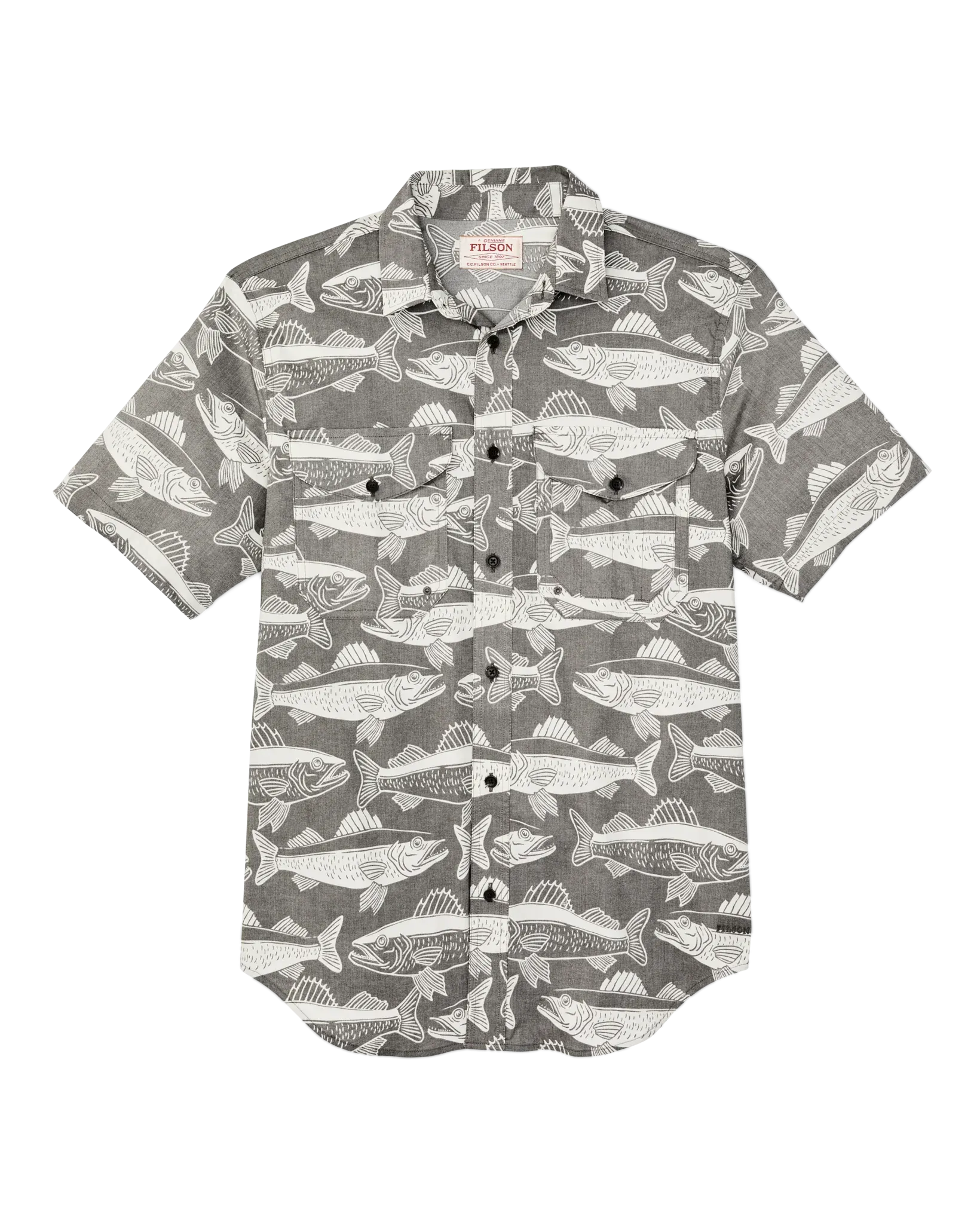 Filson Camp Shirt Twin Lakes Short Sleeve Sport Shirt in Beluga