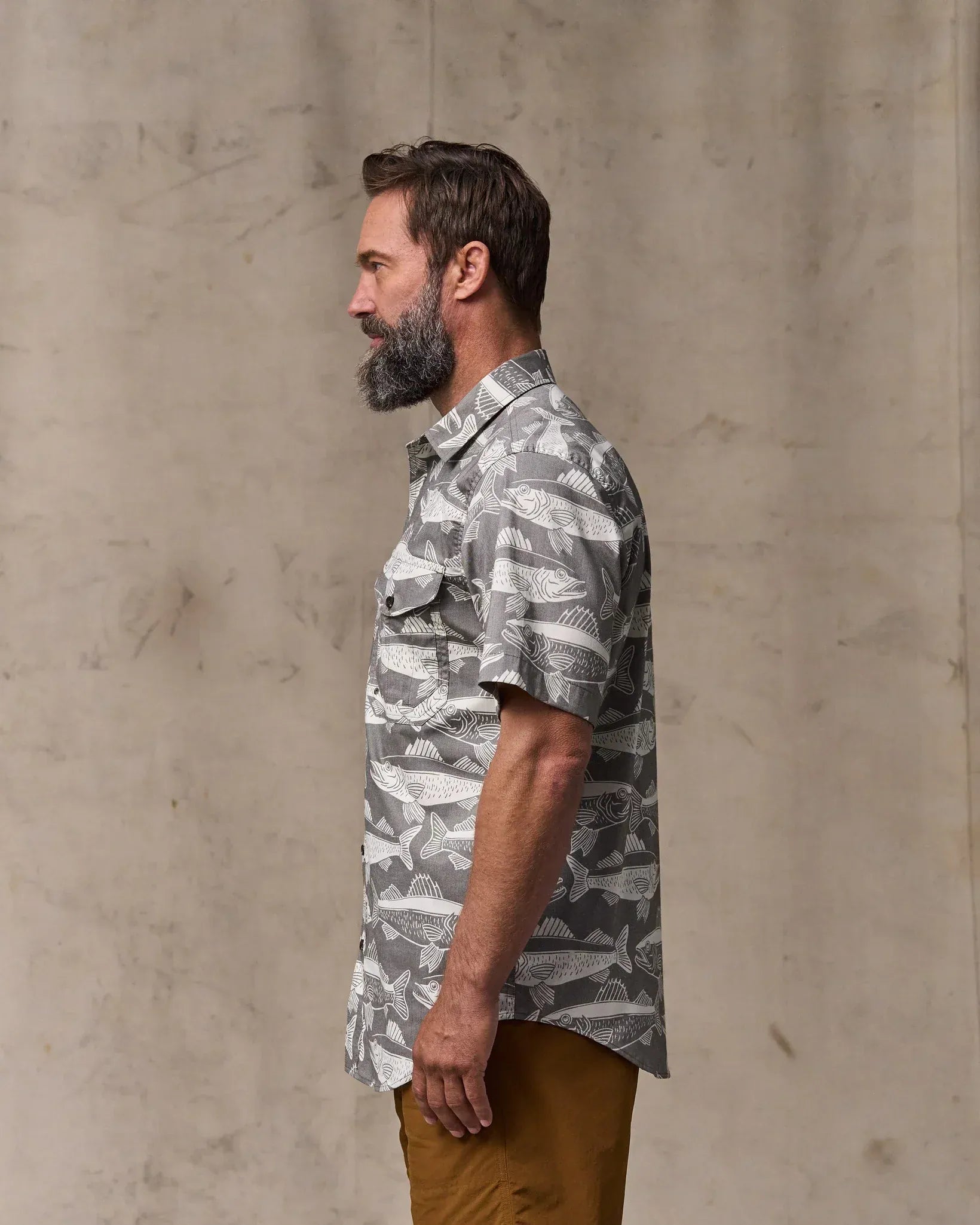 Filson Camp Shirt Twin Lakes Short Sleeve Sport Shirt in Beluga