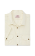 Filson Camp Shirt Washed Short Sleeve Feather Cloth Shirt in Ivory