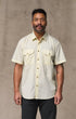 Filson Camp Shirt Washed Short Sleeve Feather Cloth Shirt in Ivory