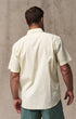 Filson Camp Shirt Washed Short Sleeve Feather Cloth Shirt in Ivory