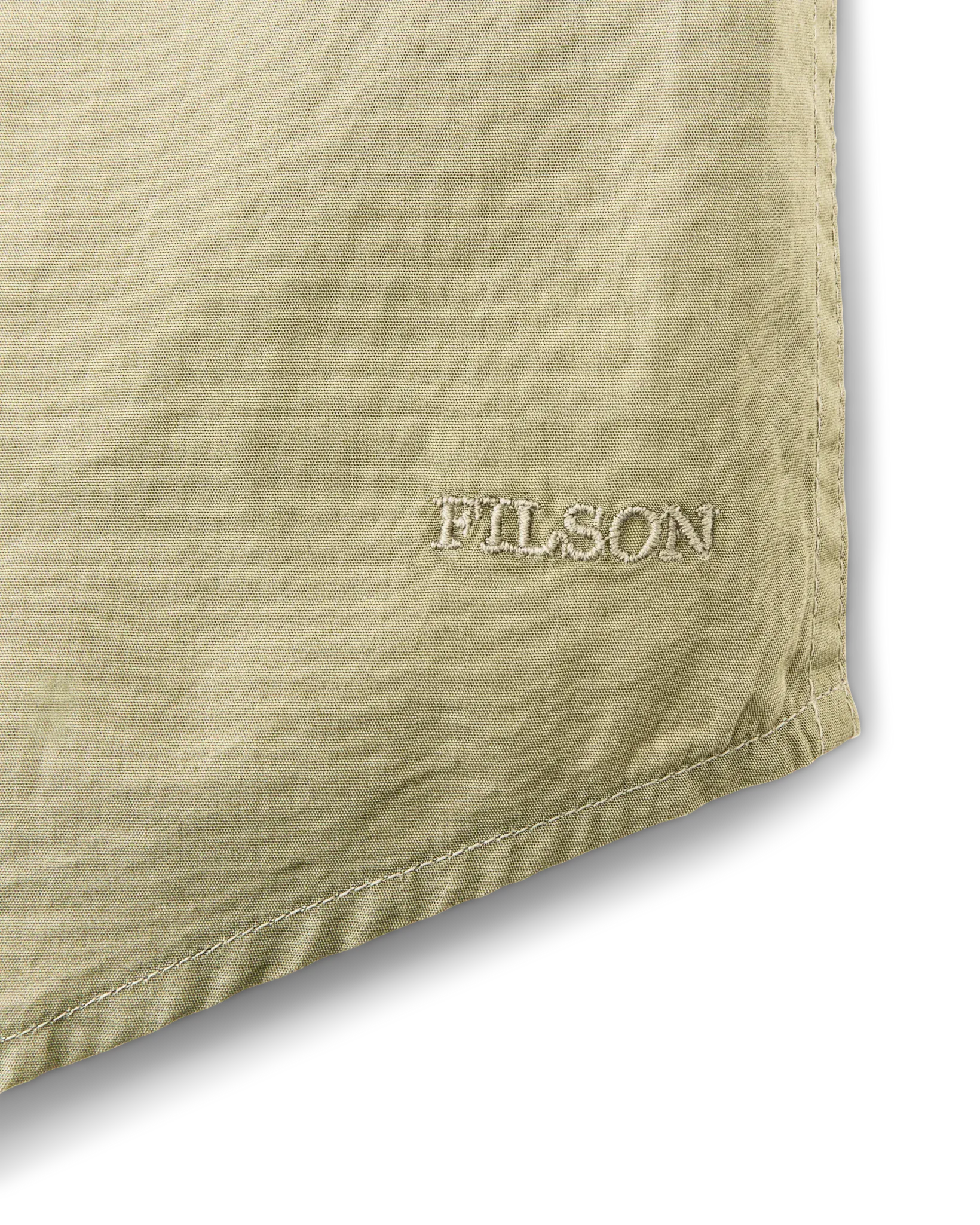 Filson Camp Shirt Washed Short Sleeve Feather Cloth Shirt in Lakebed