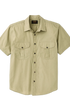 Filson Camp Shirt Washed Short Sleeve Feather Cloth Shirt in Lakebed